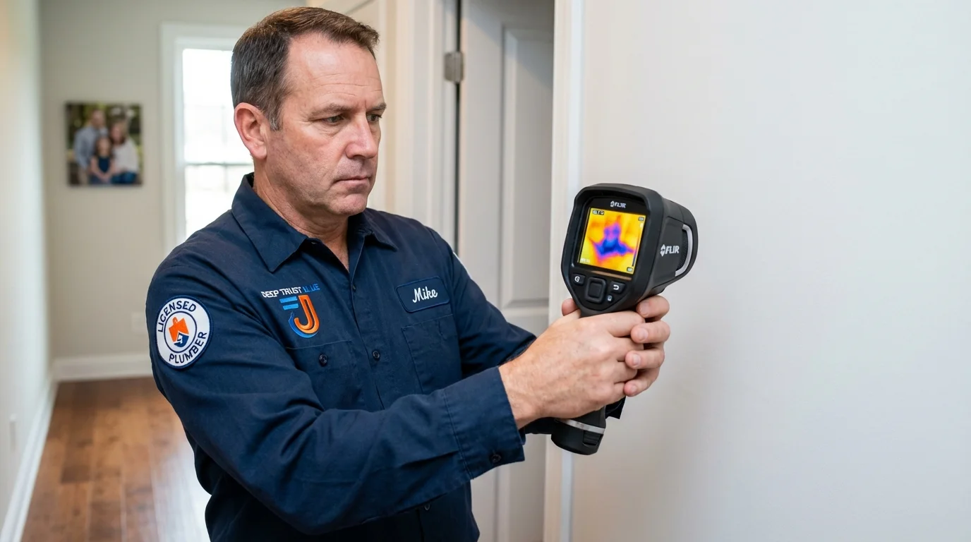 Thermal imaging leak detection by Johns Plumbing LLC in Newcomerstown